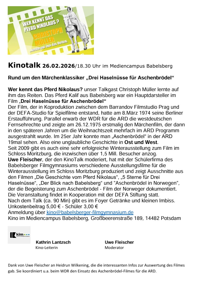 Flyer zum Filmtalk